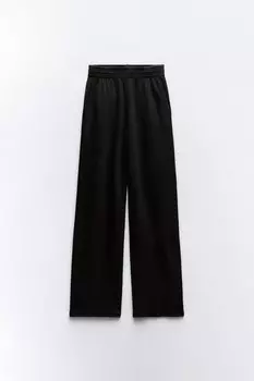 Брюки Zara Washed Interlock, угольный