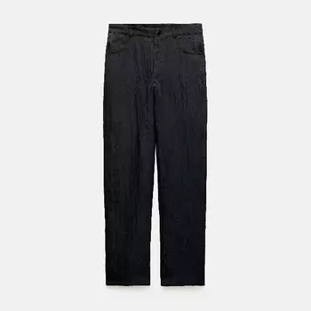 Брюки Zara Zw Collection Flowing, темно-синий