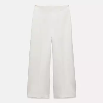 Брюки Zara Zw Collection Wide-leg, кремовый
