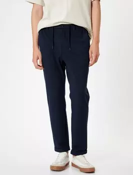 Брюки зауженного кроя Koton, темно-синий