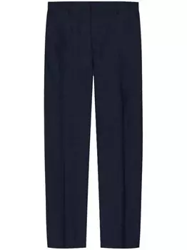 Брюки зауженного кроя с отутюженными стрелками AMI Paris, синий