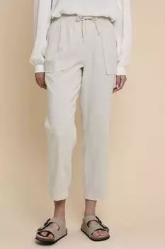 Брюки-зауженные брюки из льна Petite с узором «палисандр» Threadbare, бежевый