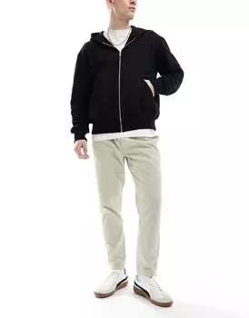 Брюки-зауженные брюки светлого цвета из хлопкового твила Another Influence