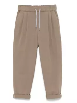 Брюки зауженные детские Brunello Cucinelli Brunello Cucinelli Kids, коричневый