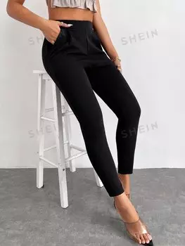 Брюки зауженные Shein Petite женские, черный