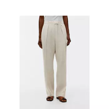 Брюки женские Arket льняные, светло-бежевый