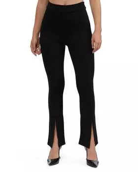 Брюки женские Bebe с разрезом спереди и расклешенной юбкой Pdr, черный