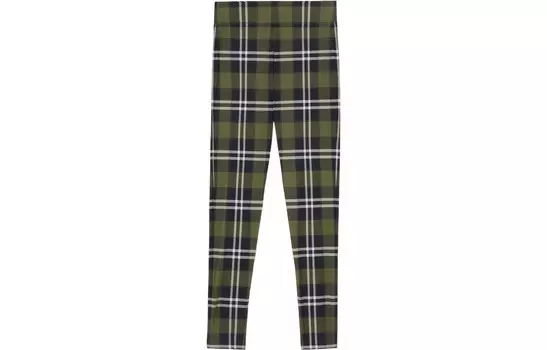Брюки женские Burberry в клетку, зеленый