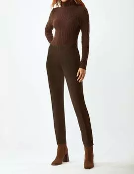 Брюки женские Ecru, цвет chocolate plaid