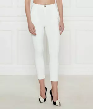 Брюки женские Elisabetta Franchi капри облегающего кроя, белый