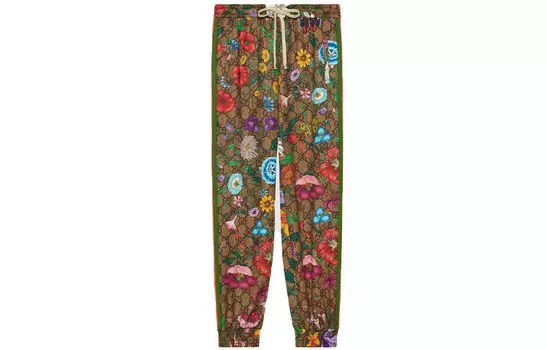 Брюки женские Gucci с принтом, коричневый