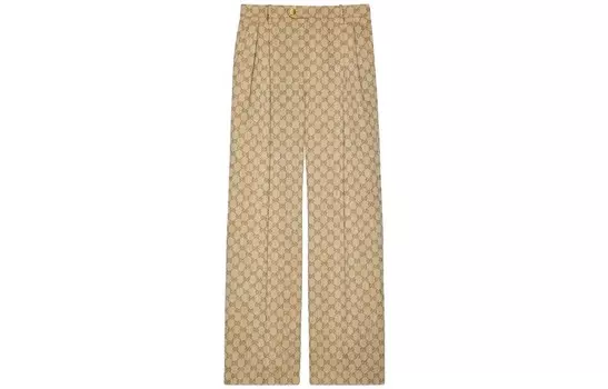 Брюки женские Gucci в клетку, бежевый