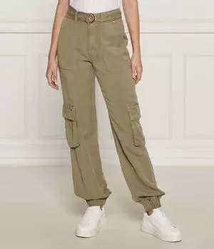 Брюки женские Guess Jeans с накладными карманами, зеленый