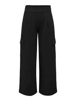 Брюки женские Jacqueline de Yong широкие с накладными карманами, черный