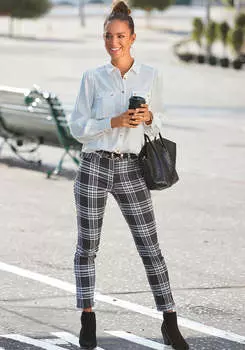 Брюки женские LASCANA, черно-белый