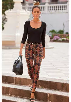 Брюки женские LASCANA, цвет multi print