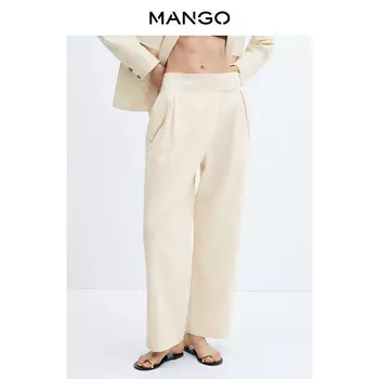 Брюки женские Mango прямые, белый