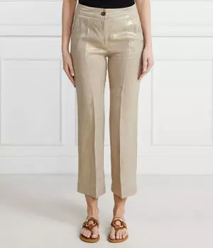 Брюки женские Marella Sport короткие блестящие, бежевый