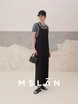 Брюки женские Mslan с высокой талией, черный