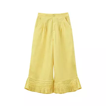Брюки женские Muji Idee широкие, светло-желтый