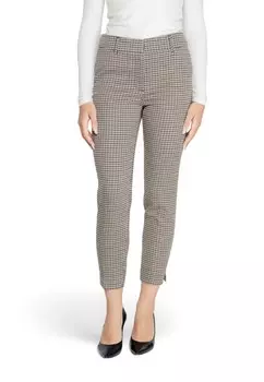 Брюки женские ONLY капри в клетку, бежевый