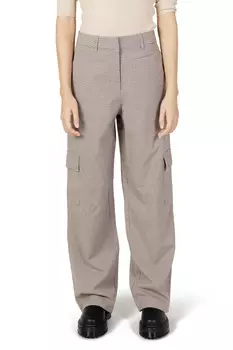 Брюки женские ONLY карго широкие, бежевый