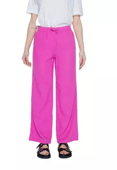 Брюки женские ONLY легкие на кулиске, фуксия