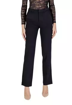 Брюки женские ONLY прямого кроя с лампасами, черный