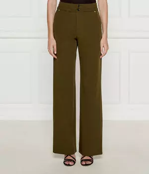 Брюки женские Pinko с высокой талией на резинке, зеленый
