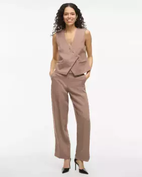 Брюки женские прямого покроя Vila, цвет Topo