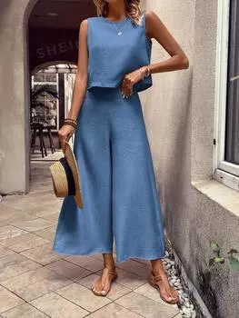 Брюки женские Shein Lune, синий