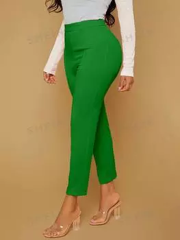 Брюки женские Shein SXY узкого кроя, зеленый