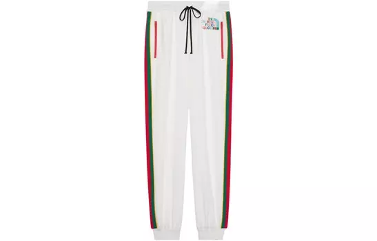 Брюки женские The North Face x Gucci, белый / красный / зеленый