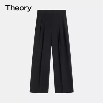 Брюки женские Theory со складками, черный
