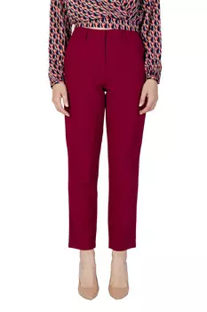 Брюки женские VILA облегающего кроя, бордовый