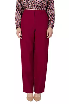 Брюки женские VILA широкого кроя, бордовый