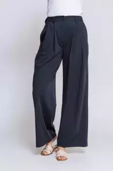 Брюки Zhrill со складками и тонкой структурой, синий