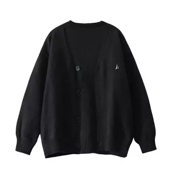 BRUMAIRE Трикотаж унисекс, Голубой кардиган + черные брюки