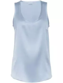 Brunello Cucinelli атласная блузка, синий