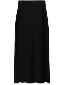 Brunello Cucinelli атласная юбка макси, черный