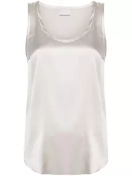 Brunello Cucinelli атласный топ, серый