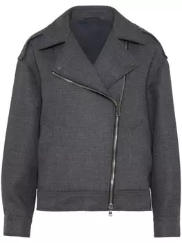 Brunello Cucinelli байкерская куртка, серый