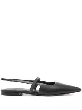 Brunello Cucinelli балетки с декором Monili, черный