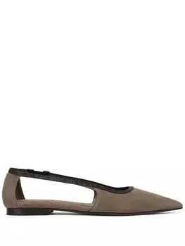 Brunello Cucinelli балетки с декором Monili, серый
