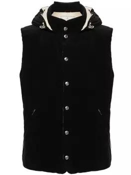 Brunello Cucinelli бархатный жилет, черный