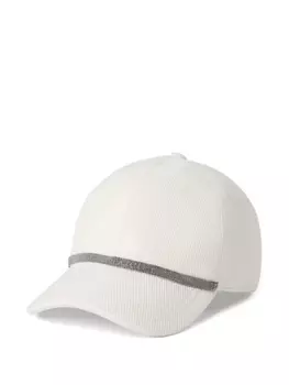 Brunello Cucinelli бейсболка с декором Monili, нейтральный