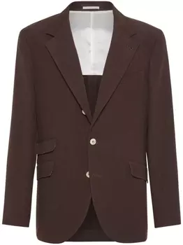 Brunello Cucinelli блейзер Cavallo, коричневый