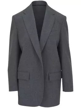 Brunello Cucinelli блейзер из смеси шерсти и кашемира, серый