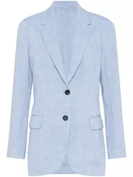 Brunello Cucinelli блейзер с декором Monili, синий