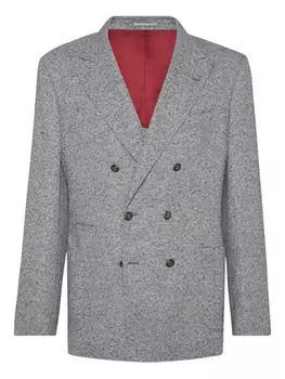 Brunello Cucinelli блейзер Sharkskin, серый